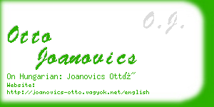 otto joanovics business card